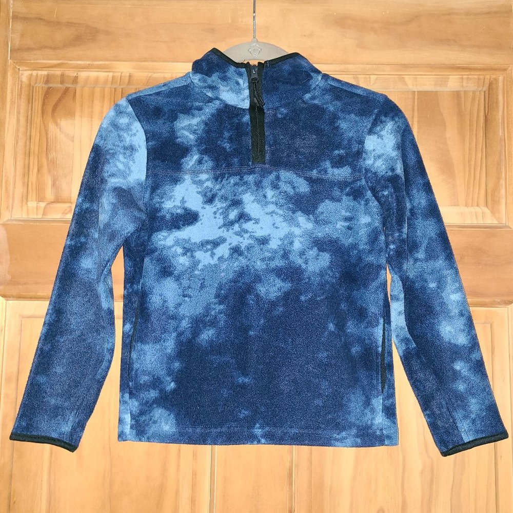 5/$30 Boys Old Navy Blue Camouflaged Fleece Hooded Pullover